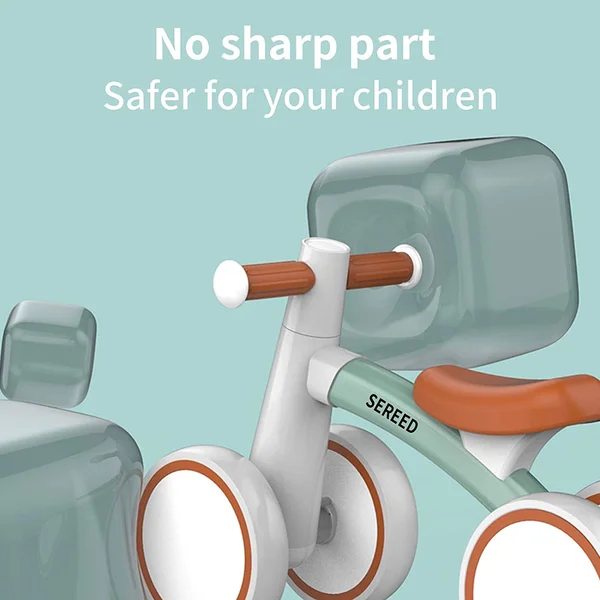 Sereed Baby Balance Bike for 1 Year Old Boys Girls 12-24 Month Toddler Balance Bike, 4 Wheels Toddler Ride on Toys, First Birthd