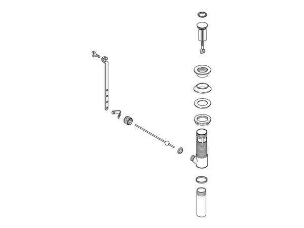 Kohler 1037023-VF Part - Polished Brass Standard Drain with Overflow