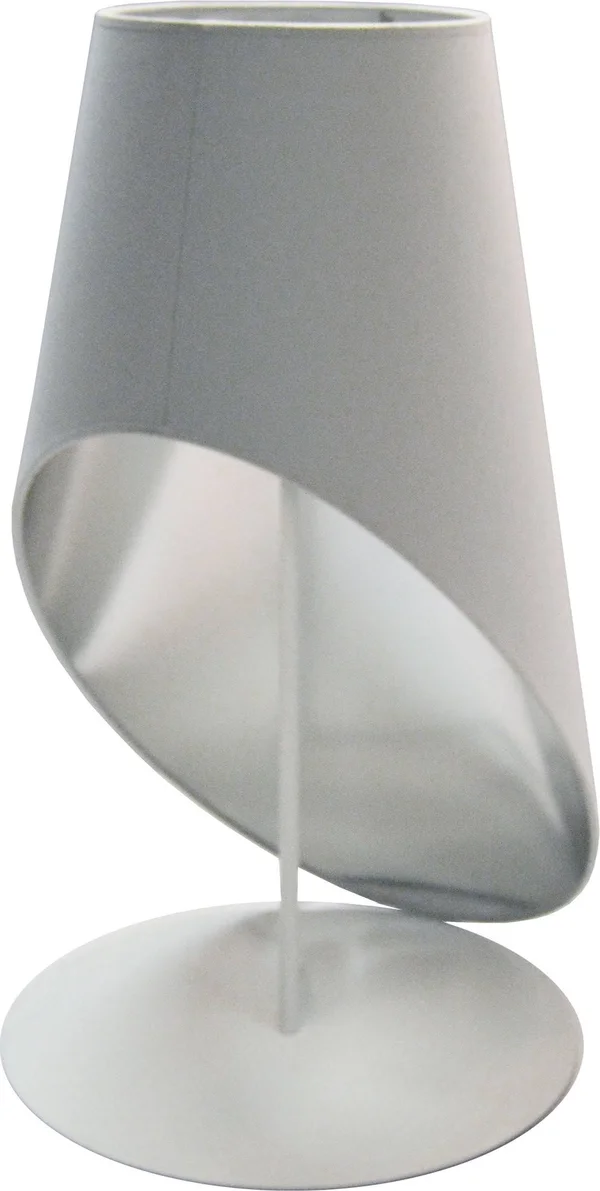 Dainolite ODS-1T-691 1 Light Slanted Tapered Drum Table White & Silver