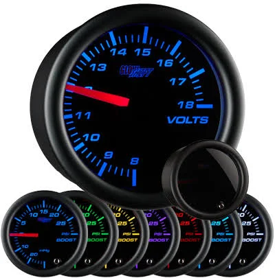 GlowShift Tinted 7 Color Volt Gauge GS-T705