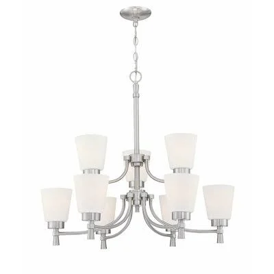 9 - Light Candle Style Tiered Chandelier Red Barrel Studio