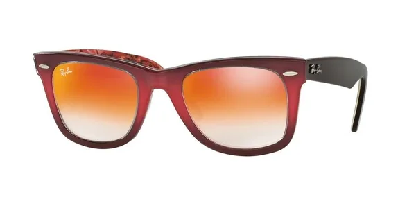 Ray-Ban Original Wayfarer Sunglasses - Pink on Brown Frame/Orange Gradient Lens
