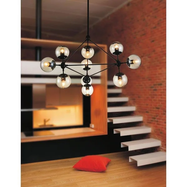 CWI Lighting Glass 4-Light Transparent Blue Pendant