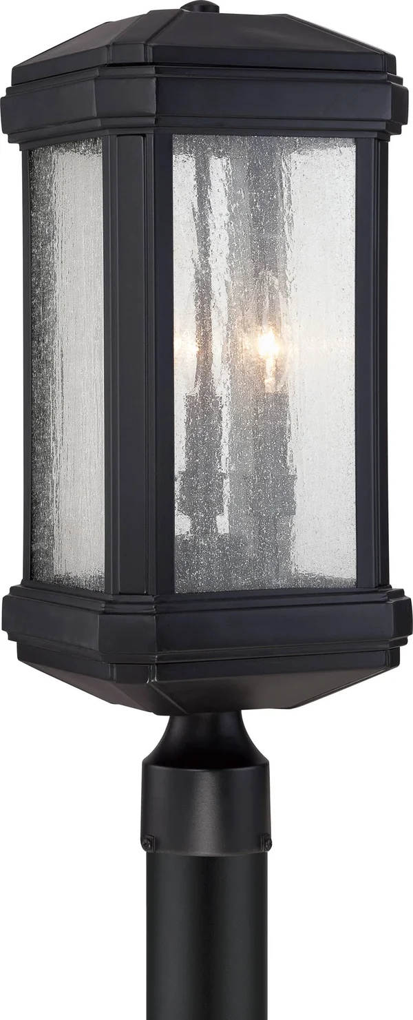 Quoizel Trumbull Outdoor Post Lantern - Mystic Black - TML9008K