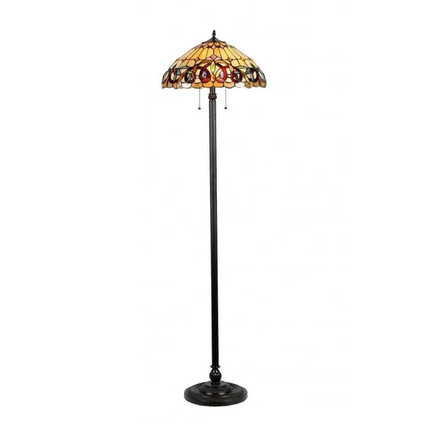 Chloe Lighting Tiffany Style Victorian Design 2-Light Bronze Floor Lamp