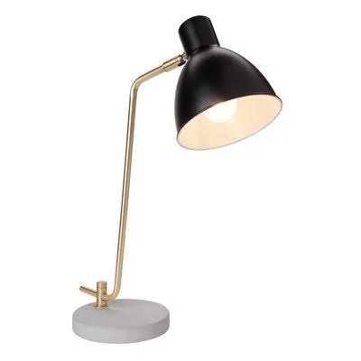 Worthing 20.5 Desk Lamp Three Posts Shade Color: Black