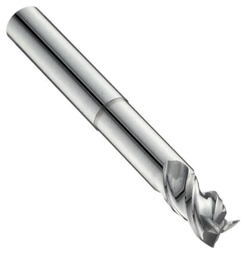 Niagara Cutter N18609 Carbide Square Nose End Mill - Long Length/Reach, Uncoated (Bright) Finish, Roughing/Finishing Cut, 45-Degr