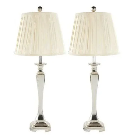 Safavieh Athena 27 in. H Metallic Table Lamp, Set of 2, Beige