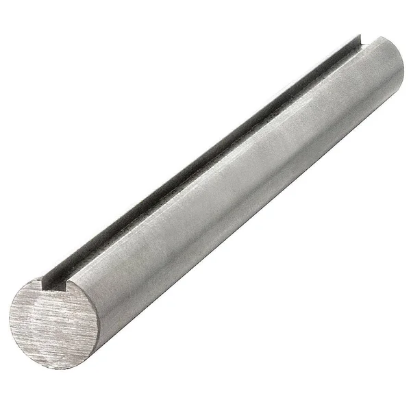 Keyshaft Keyed Shaft: inch - Polished, 1045 Material Grade, Steel, 1 1/8 in Shaft Dia, 1/4 in Keyway Wd, 1/8 in Keyway Ht, 24 in