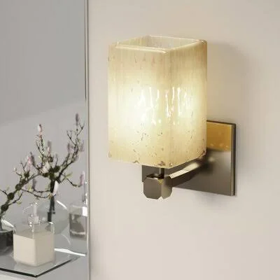 Luzerne 1-Light Armed Sconce Brayden Studio Finish: Polished Chrome - Shade Color: Weave