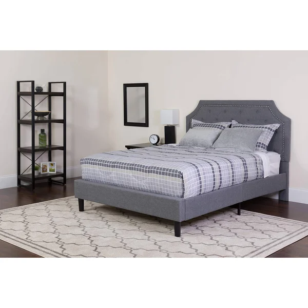 Flash Furniture Brighton Queen Platform Bed - Light Gray